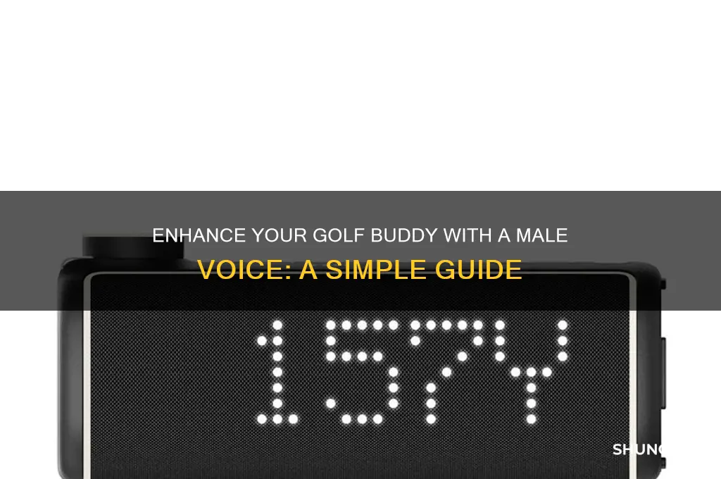 how to but a male voice on golf buddy