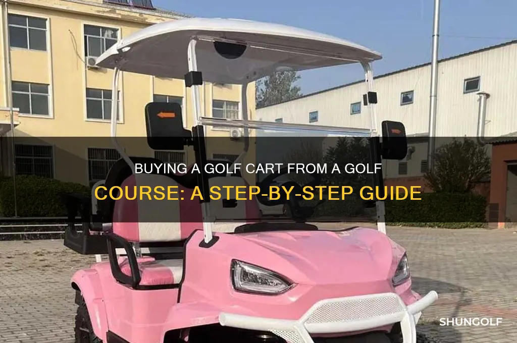 how to buy a golf cart from a golf course