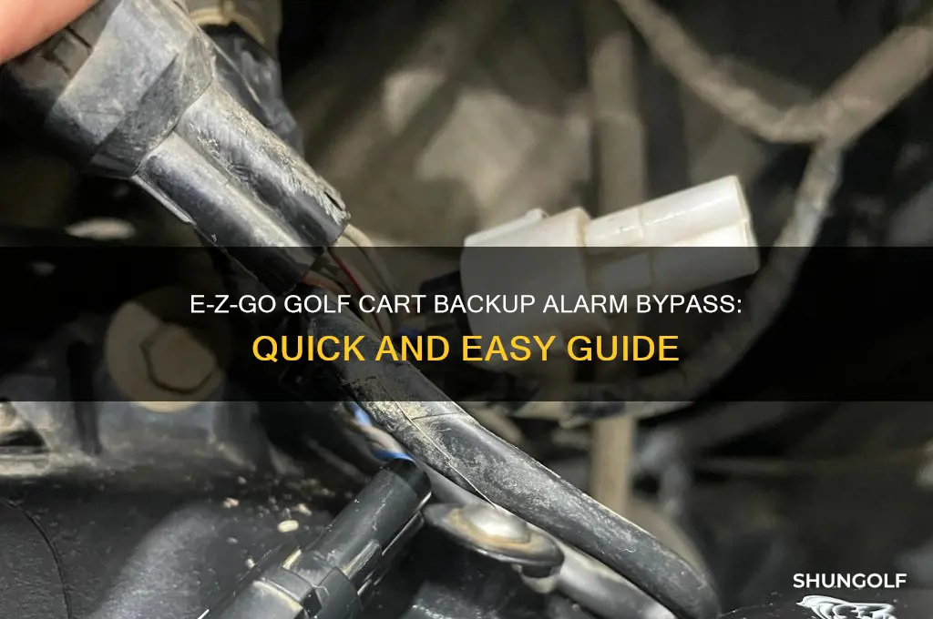 how to bypass backup alarm on e-z-go golf cart
