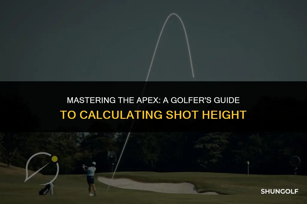 how to calculate apex of golf shot