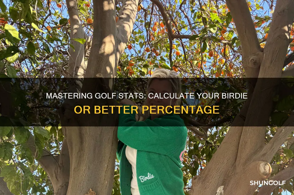 how to calculate birdie or better percentage golf