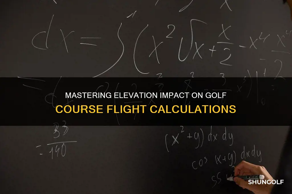 how to calculate elevation effect on flight golf course
