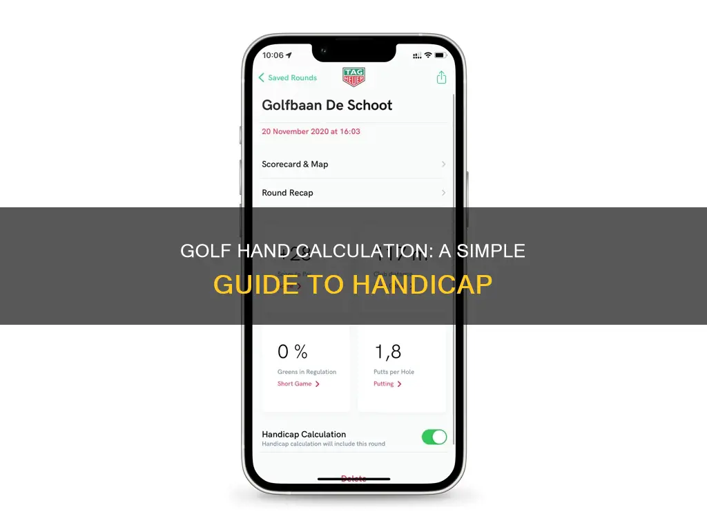 how to calculate golf hand