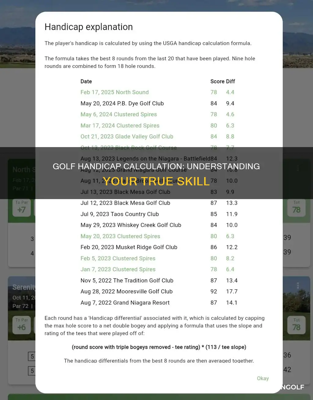 how to calculate golf handicapp
