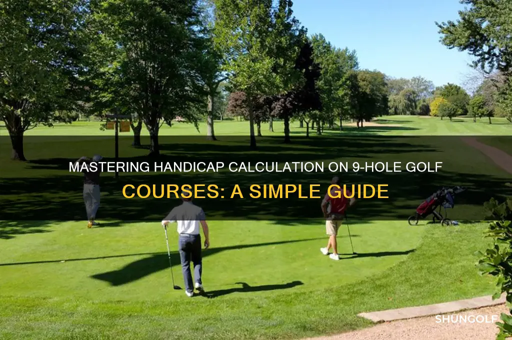 how to calculate handicap on a 9-hole golf course