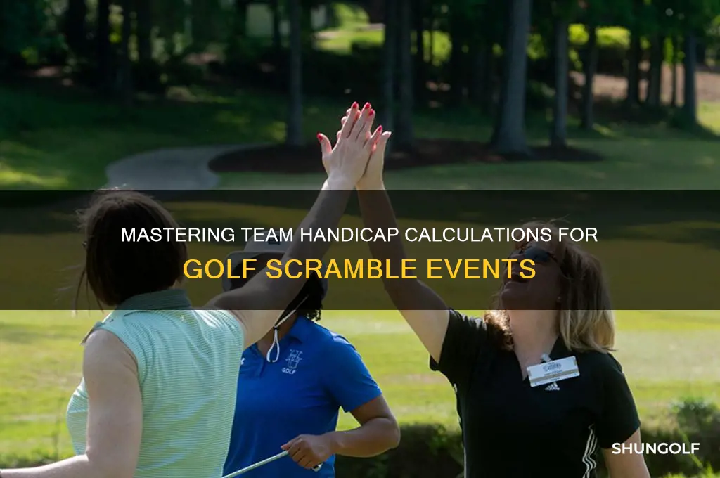 how to calculate team handicap golf scramble