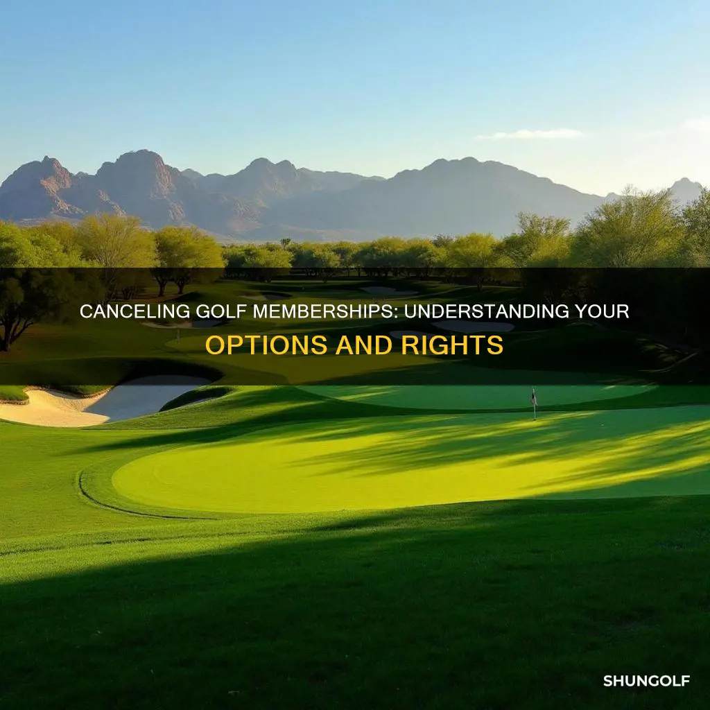 how to cancel a golf membership