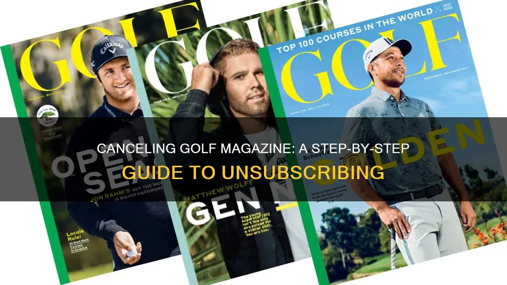 how to cancel golf magazine subscription