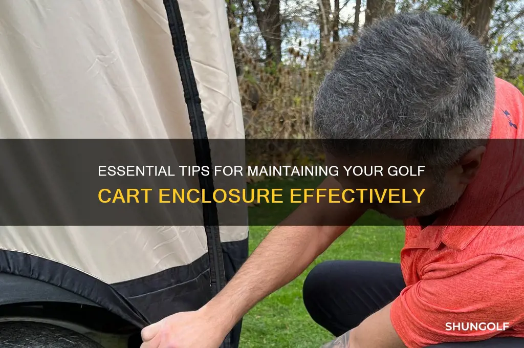 how to care for golf cart enclosure