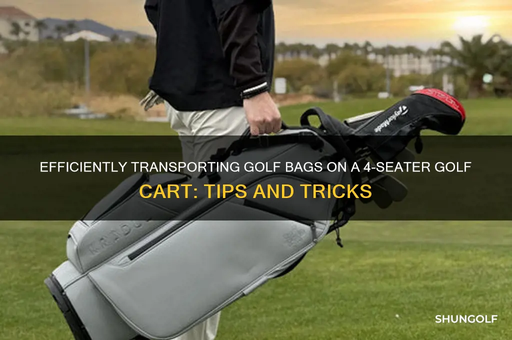 how to carry golf bags on 4 seater golf cart