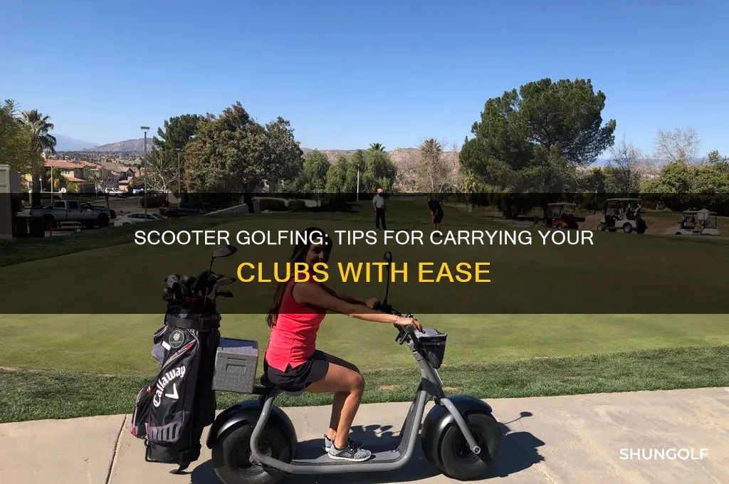 how to carry golf clubs on a scooter