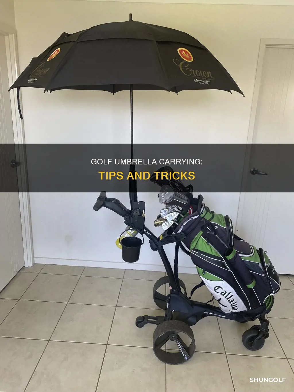 how to carry golf umbrella
