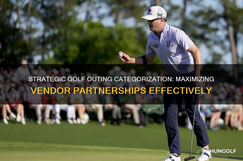 how to categorize a golf outing with a vendor