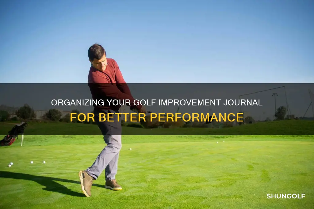 how to catergorize golf improvement journal