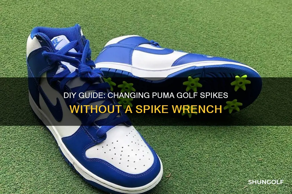 how to chane puma golf spikes without a spike wrench