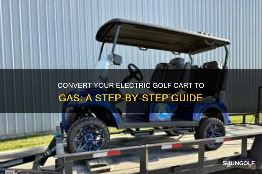 how to change a electric golf cart to gas