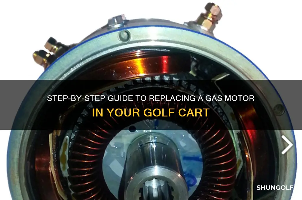 how to change a gas motor in golf cart