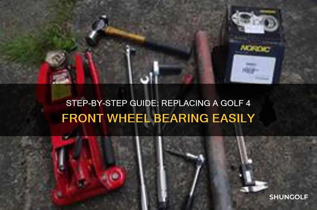how to change a golf 4 front wheelbearing