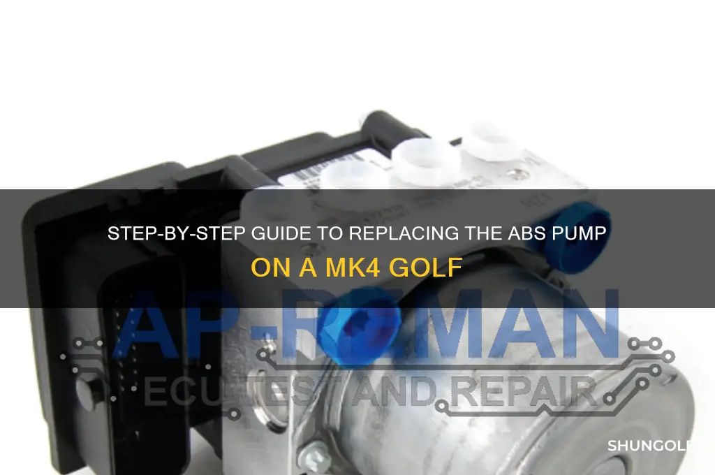 how to change abs pump on mk4 golf