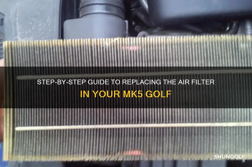 how to change air filter mk5 golf