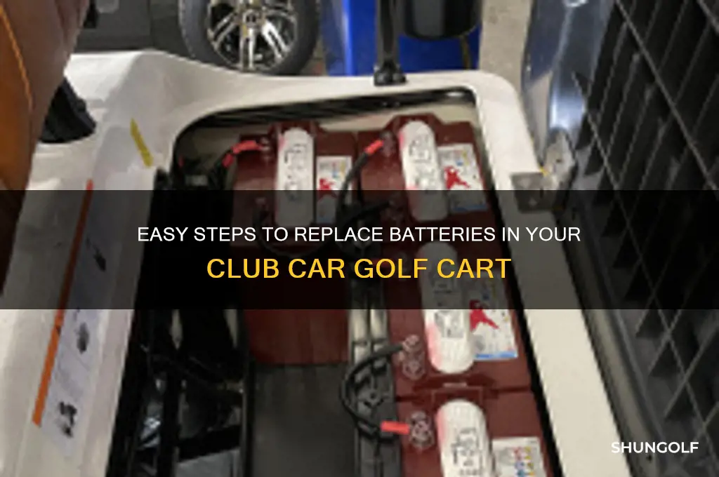 how to change batteries in club car golf cart