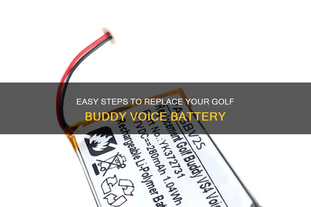 how to change battery in golf buddy voice