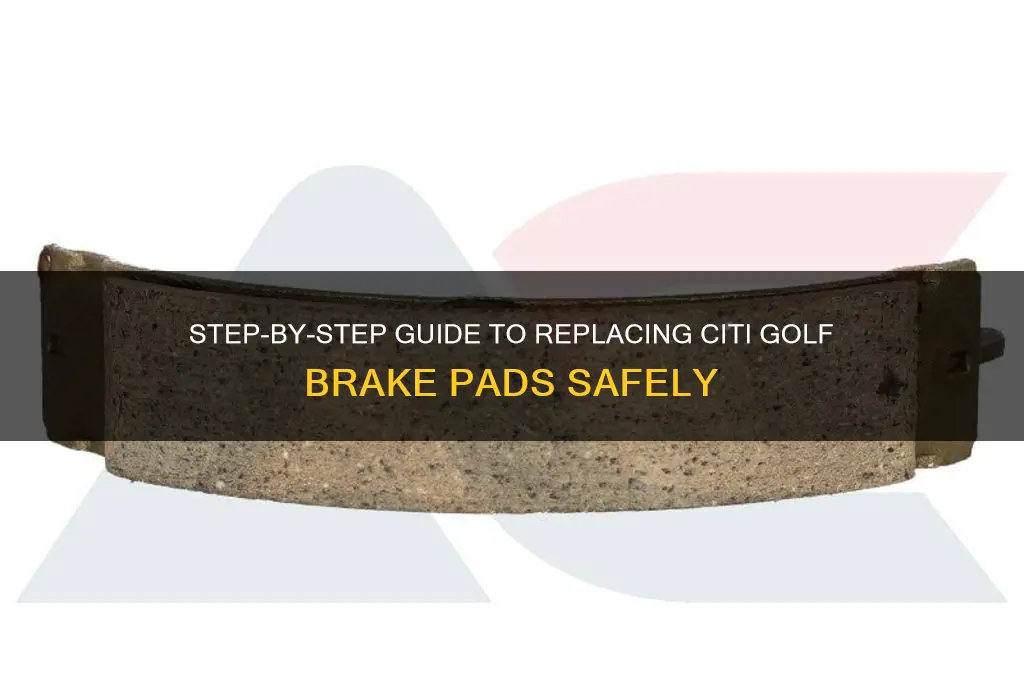 how to change citi golf brake pads