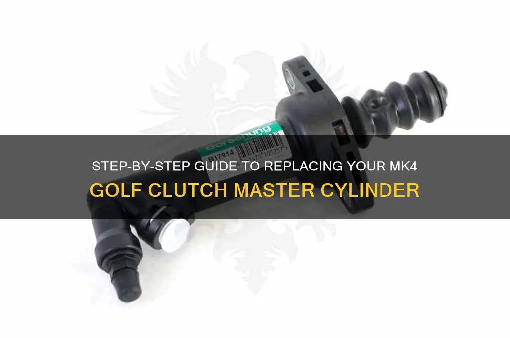 how to change clutch master cylinder mk4 golf
