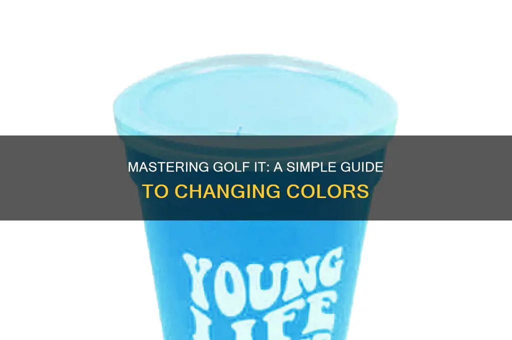 how to change colors in golf it