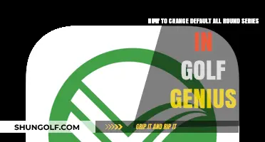 Customizing Your Golf Genius: Change Default All Round Series Easily