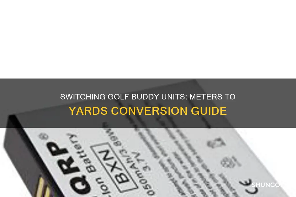 how to change from meters to yards on golf buddy