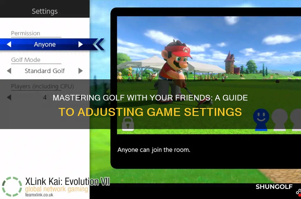 how to change game settings golf with your friends