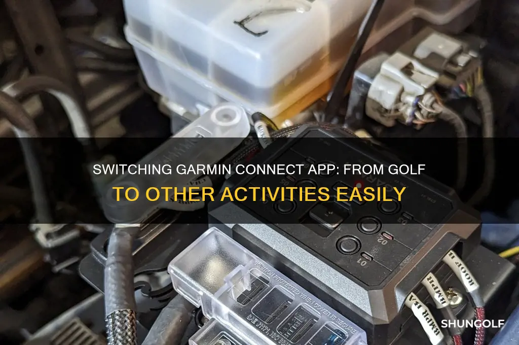 how to change garmin connect app from golf to others