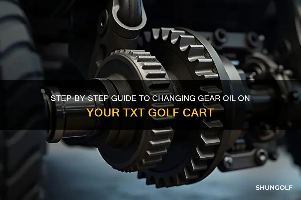 how to change gear oil on a txt golf cart
