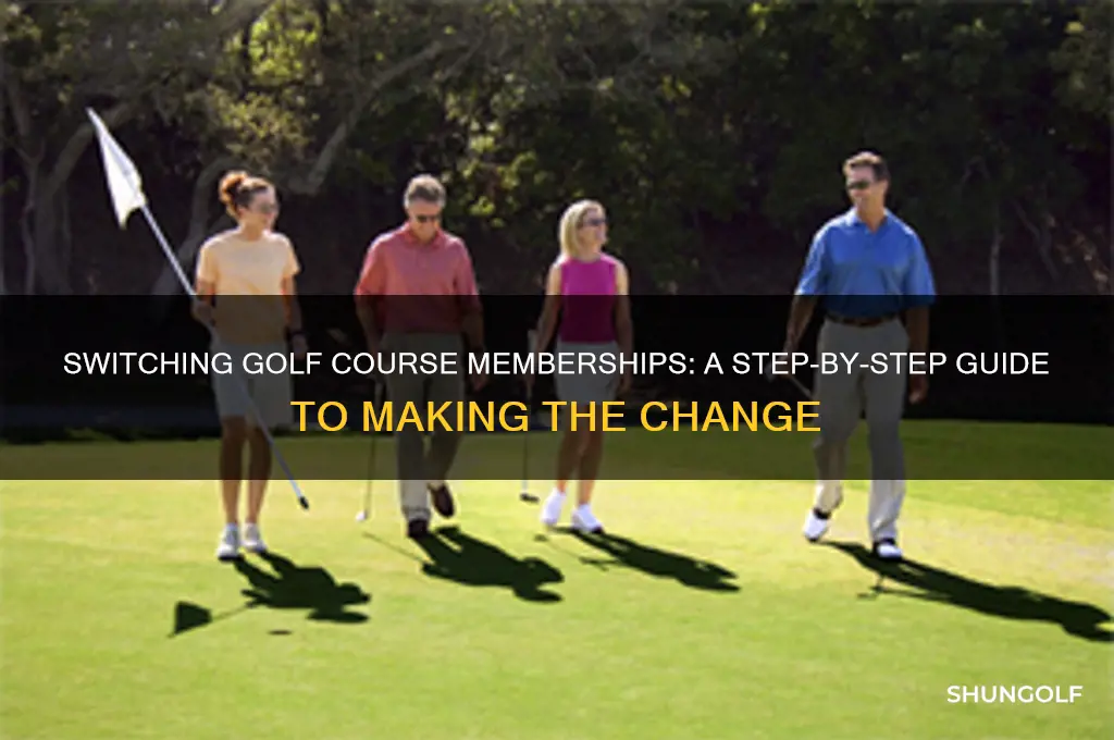 how to change golf course membership