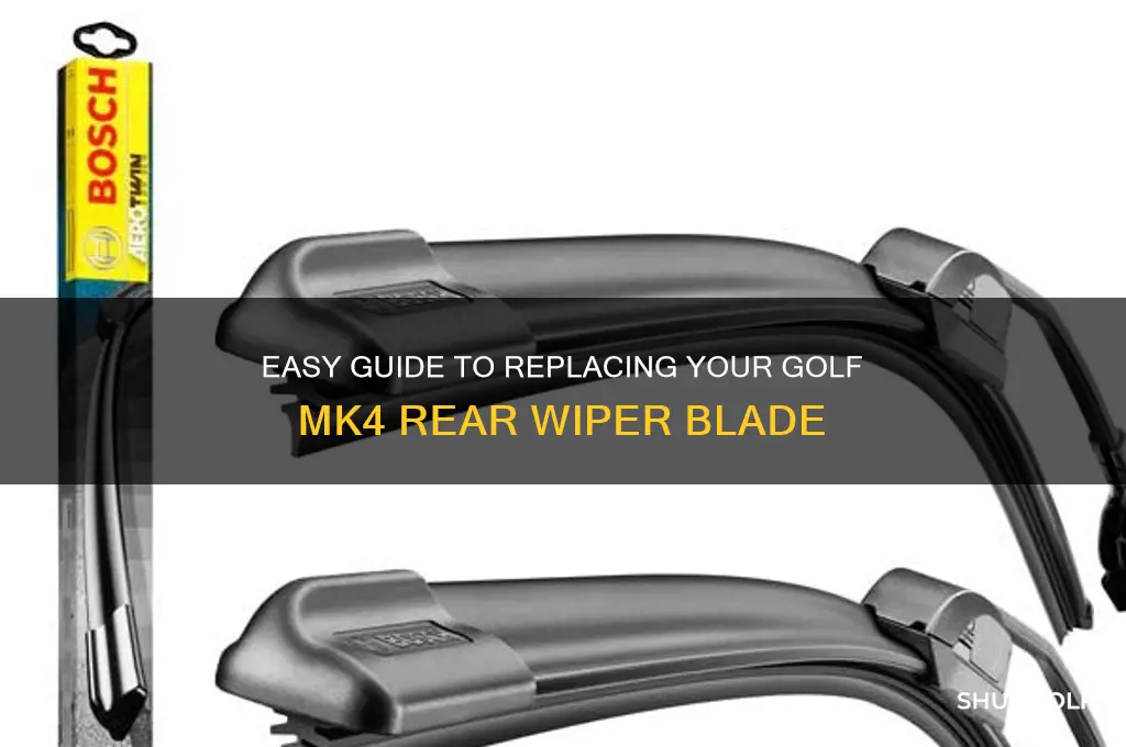 how to change golf mk4 rear wiper blade