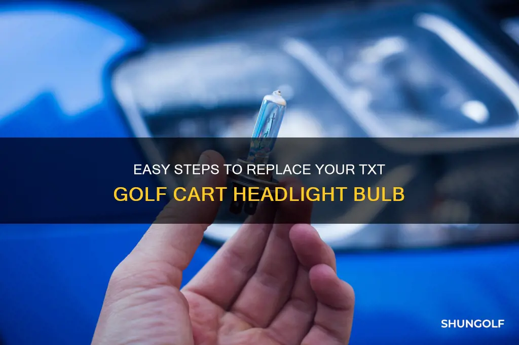 how to change headlight bulb on txt golf cart