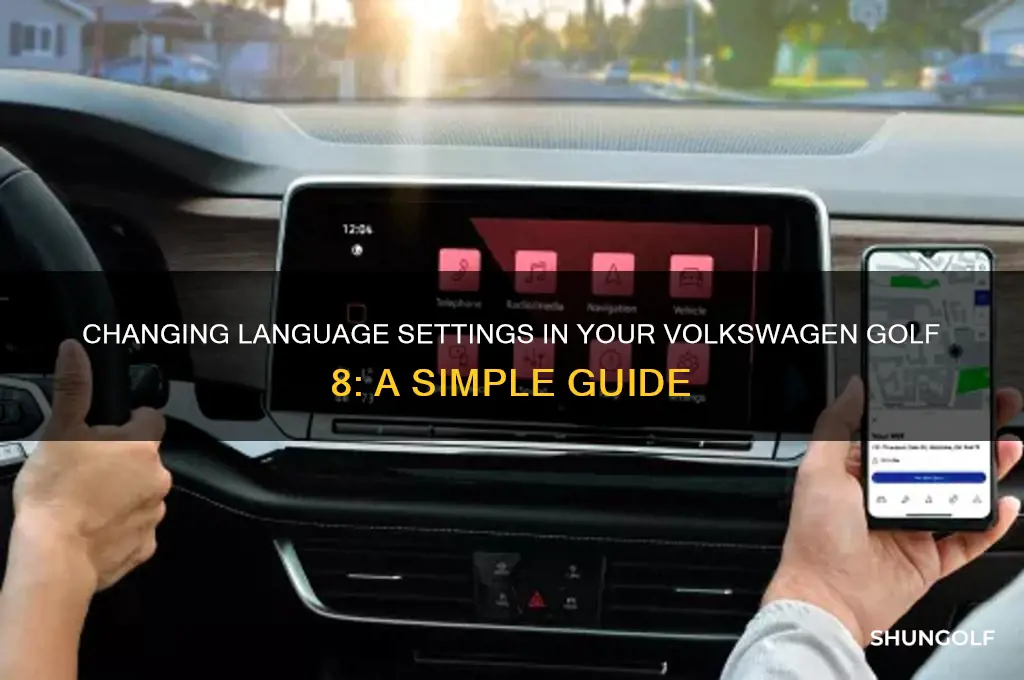 how to change language in volkswagen golf 8
