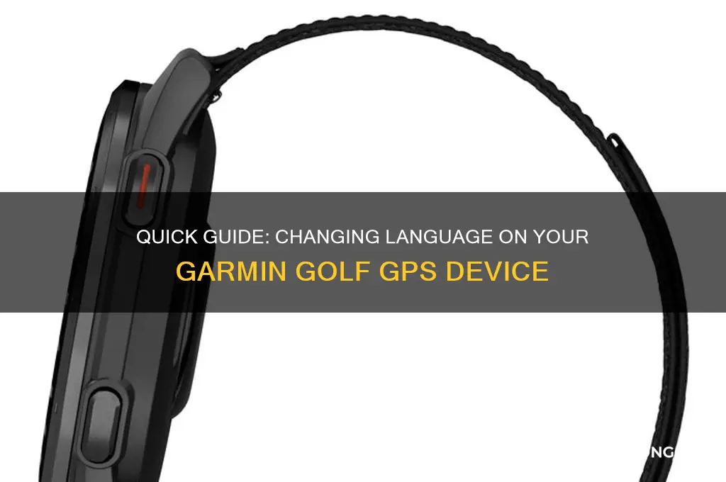 how to change language on garmin golf gps