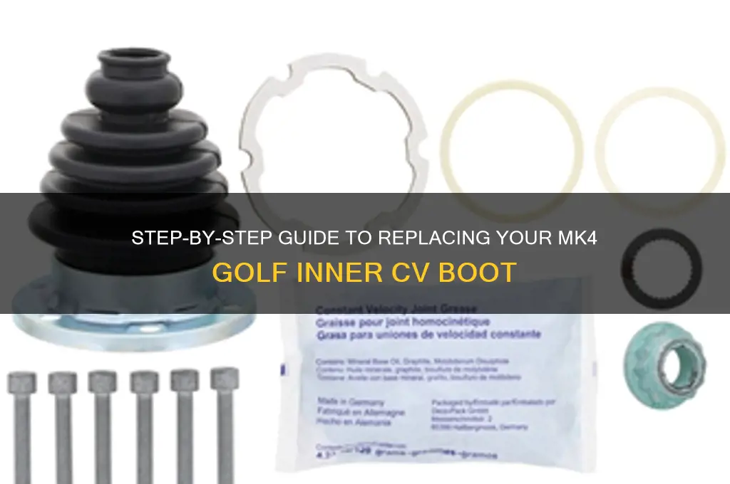 how to change mk4 golf inner cv boot