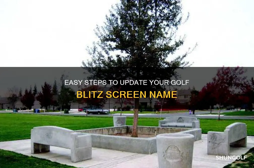 how to change my screen name on golf blitz
