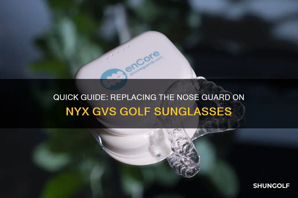 how to change nyx gvs golf sunglasses nose guard