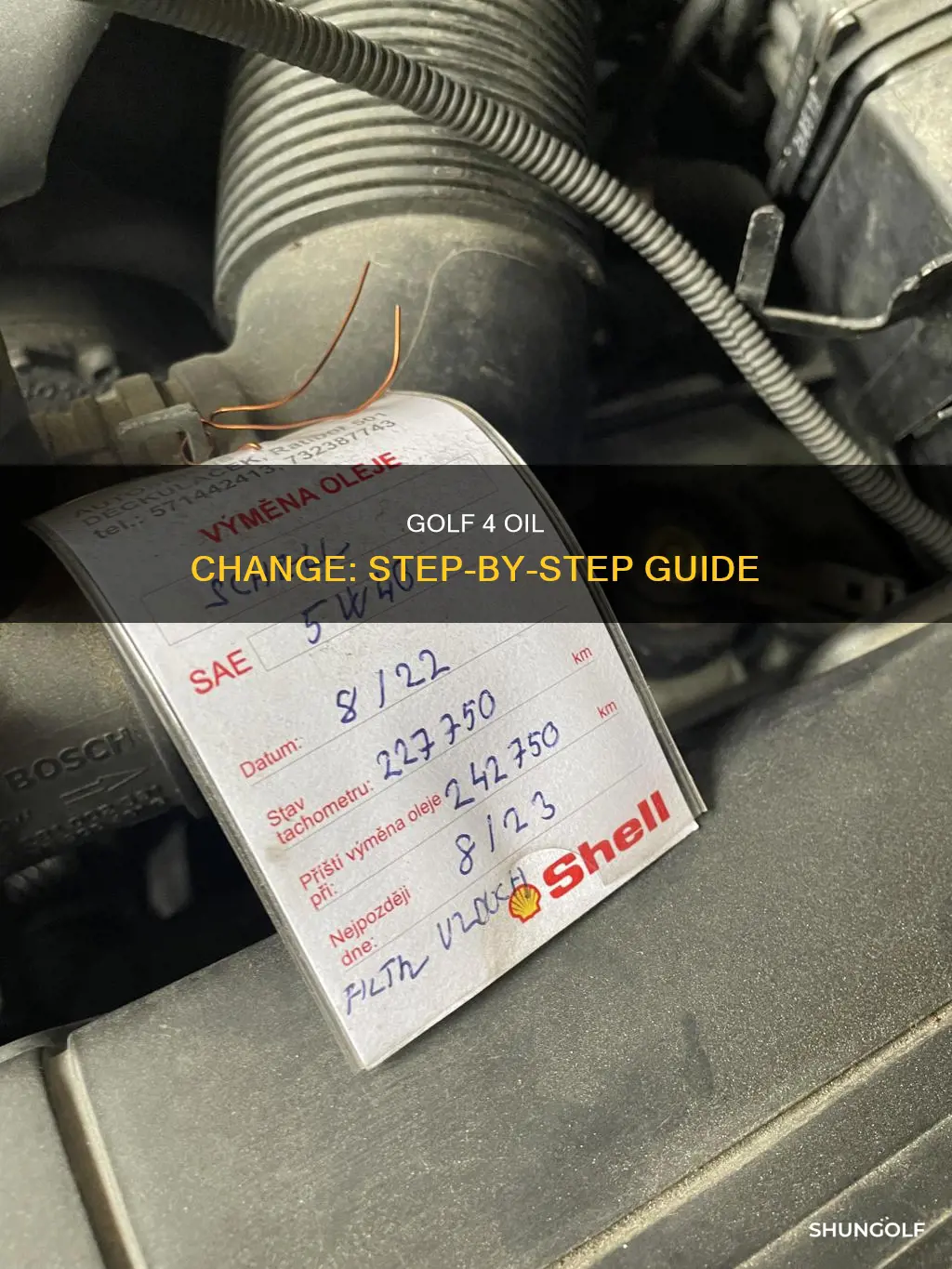 how to change oil golf 4