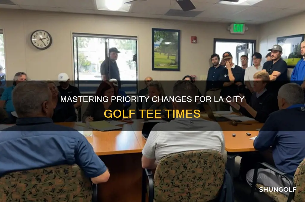 how to change priority la city golf