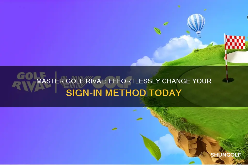 how to change sign in for golf rival