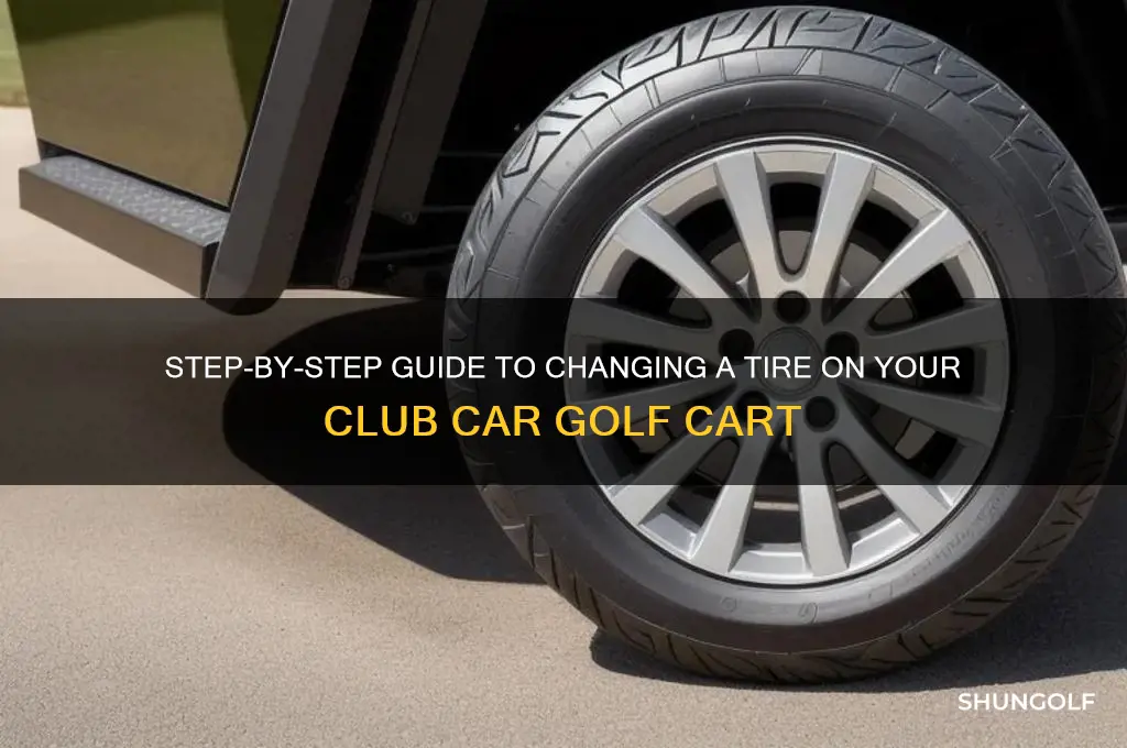 how to change tire on club car golf cart