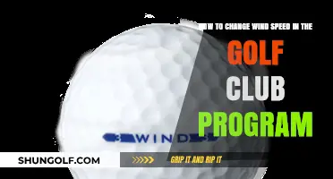 Mastering Wind Adjustments: Changing Wind Speed in Your Golf Club Program