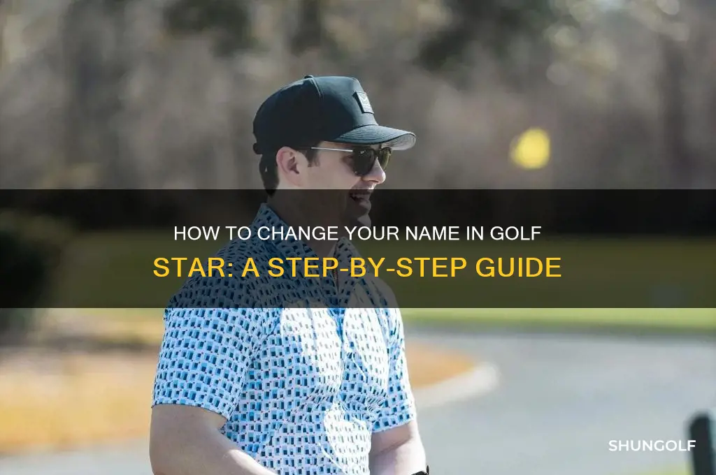 how to change your named in golf star