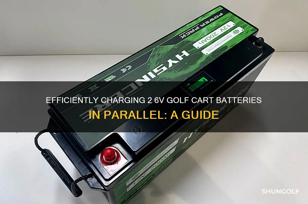 how to charge 2 6v golf cart batteries in parallel