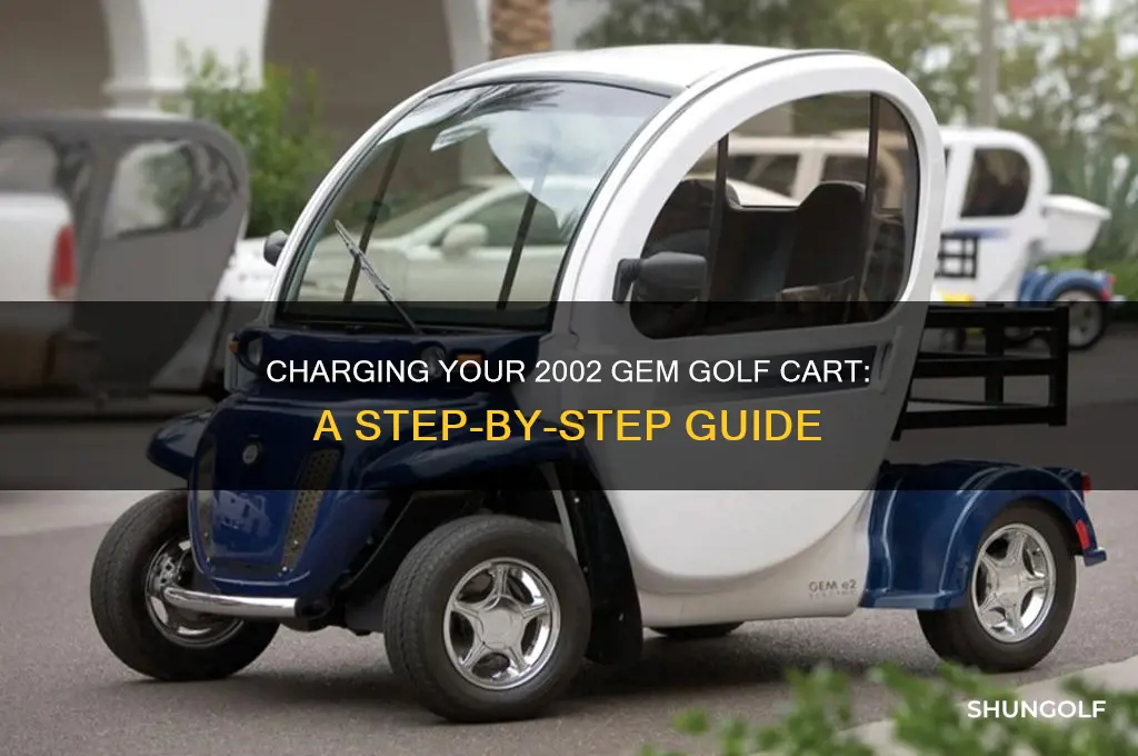 how to charge a 2002 gem golf cart